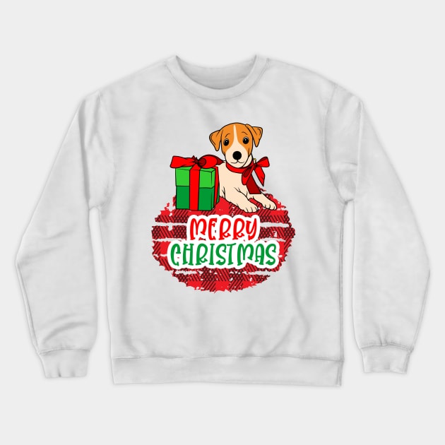 Merry Christmas - Funny Christmas With Dogs Crewneck Sweatshirt by AS Shirts